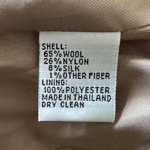 Vintage Talbots Brown Herringbone Wool Silk Blend Blazer Size 6 - Picture 7 of 8